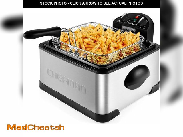 Lot 74-14591055 - Chefman 4.5 Liter Deep Fryer w/Basket Strainer, XL Jumbo Size, Adjustable Temperature &amp; Timer, P...