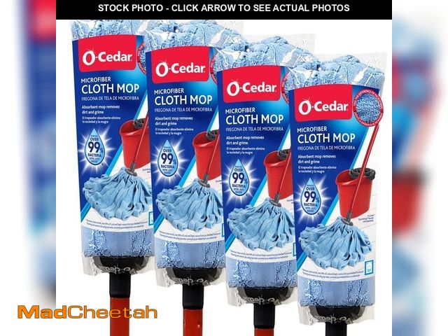 Lot 74-14278551 - O-Cedar Microfiber Wet Cloth Mop (4-Pack) - UNUSED