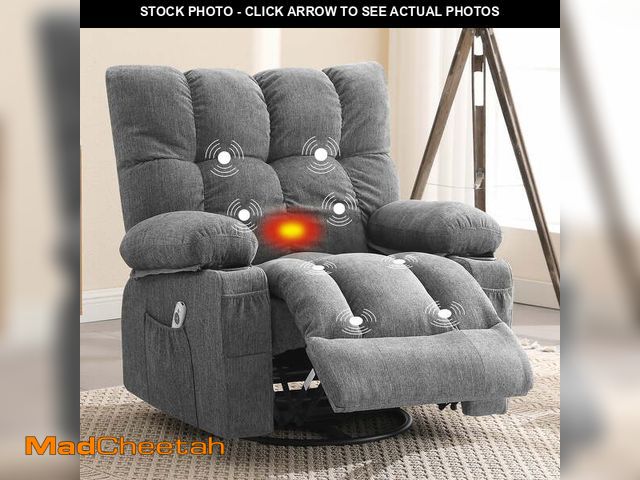 Lot 74-12892053 - (MISSING POWER CORD,REMOTE IS BROKEN) JONPONY Massage Rocker Recliner Chair with Vibration Massage a...