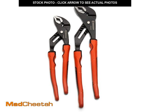 Lot 74-13691514 - Crescent Grip Zone V-Jaw Dual Material Tongue and Groove Plier Set 10 in. and 12 in. (2-Piece) - UNU...