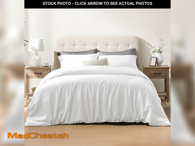 Lot 74-14377551 - ACCURATEX Cooling Duvet Cover Set King Size - 100% Rayon Derived from Bamboo, Soft Cool Bedding Set ...