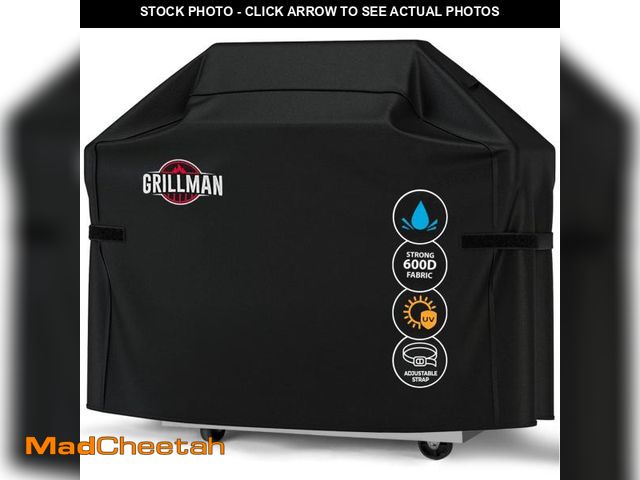 Lot 74-12115369 - Grill Cover by Grillman, Black, 58 Inch, BBQ Outdoor Grill Covers, Charcoal &amp; Gas Grills, Waterp...
