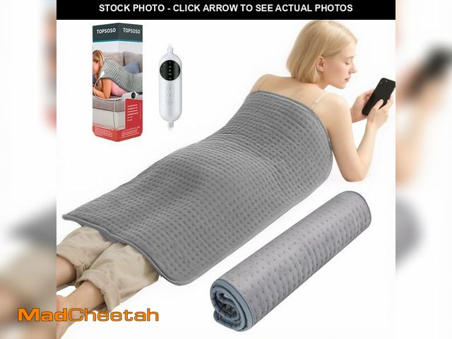 Lot 74-12700484 - Extra Large Heating Pad - 20"x40" Heating Pad for Back Pain Relief &amp; Period Cramps -10 Heat Sett...