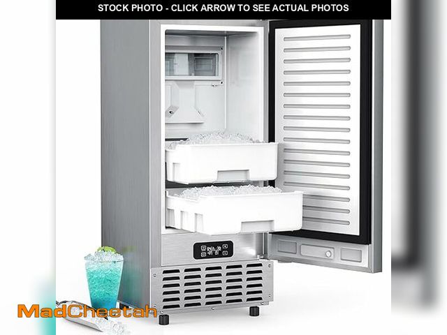 Lot 74-12663321 - Commercial Nugget Ice Machine,Undercounter Nugget Ice Maker,Stainless Steel Built-in Freestanding Ic...