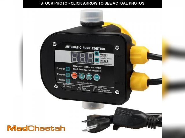 Lot 74-12311028 - OELFFOW Smart Pump Controller with 2 Modes Digital Display, BSPP G1 Threaded Interface, Waterproof I...
