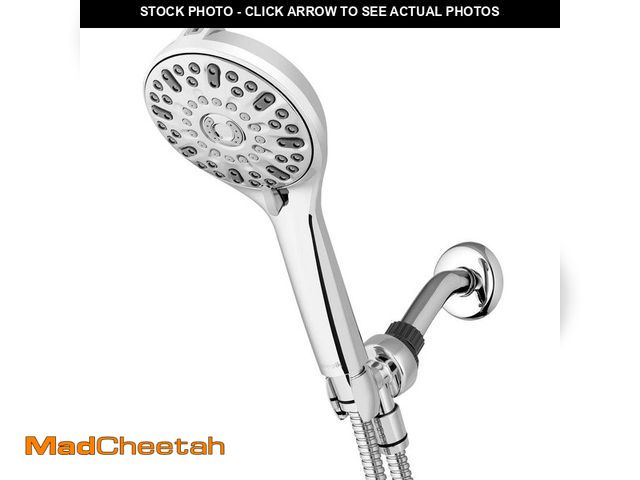 Lot 74-12784337 - Waterpik 7-Spray Patterns with 1.8 GPM 4.75 in. Wall Mount Adjustable Handheld Shower Head in Chrome...