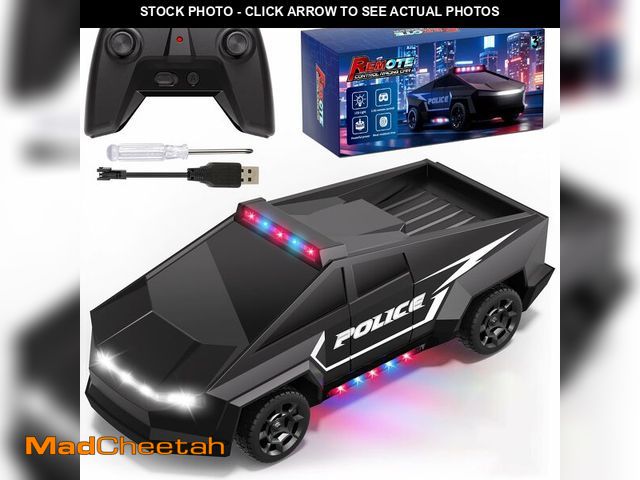 Lot 74-14046211 - Cheffun Police Cars for Kids Ages 4-8 - Remote Control Car, 1:22 RC Trucks Toy for Boys, RC Car with...