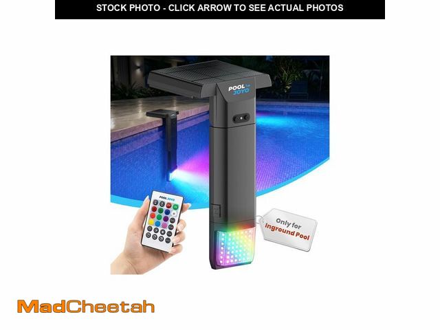 Lot 74-14052989 - Solar Pool Lights Only for Inground Pools with Remote, 56 LEDs Brighter 3-Sided 180ÃÂ° Underwater G...