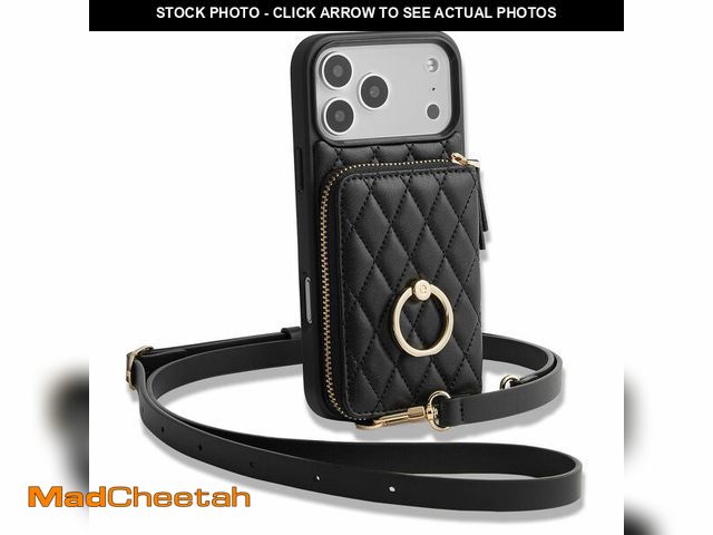 Lot 74-14215801 - ZVE for iPhone 17 Pro Wallet Case for Women, PU Leather Crossbody Phone Cover with Card Holder 6.3 I...