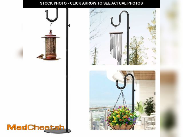 Lot 74-14275619 - 74" Shepherds Hook Stand for Plant: Hanging Bird Feeders, Plants, Lanterns, Wreath and Wind Chimes, ...