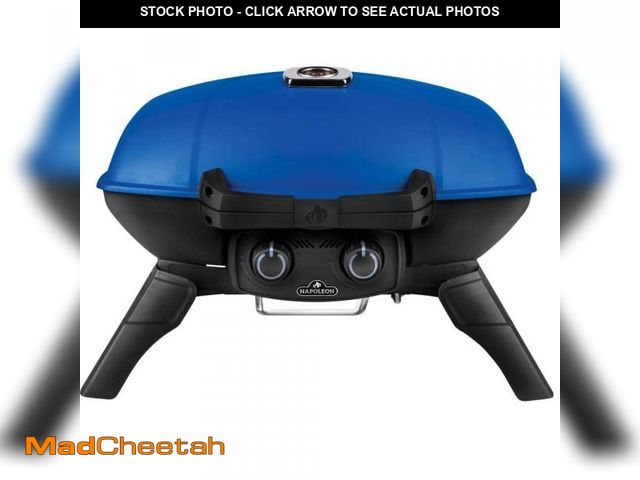 Lot 74-12409411 - NAPOLEON TravelQ 285 1-Burner Portable Propane Gas Grill in Blue - UNUSED