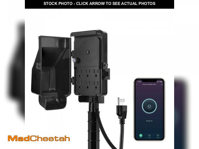 Lot 74-12305539 - DEWENWILS WiFi Smart Yard Stake Plug with 6 Outlets, Voice Control, Waterproof Power Stake Timer wit...