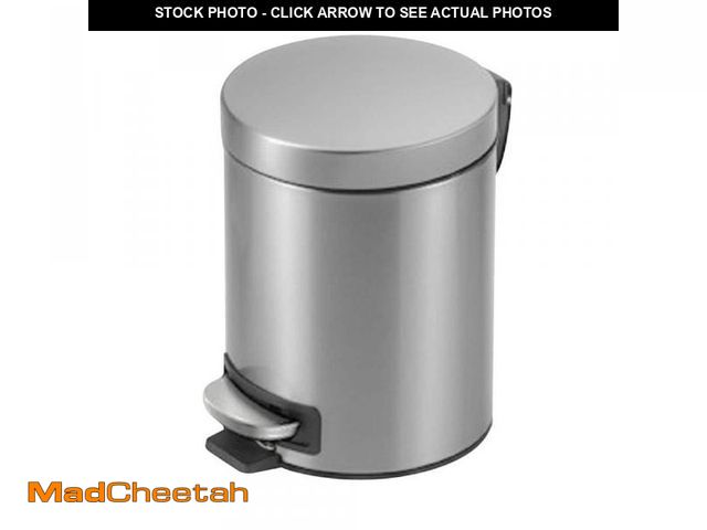 Lot 74-12536219 - StyleWell 1.3 Gal. Stainless Steel Round Step-On Trash Can - UNUSED