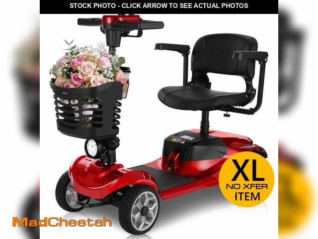 Lot 74-12549095 - Mbxcooter 15 Miles 4-Wheel Mobility Scooter for Adults/Seniors, Foldable Compact Elderly Scooter wit...