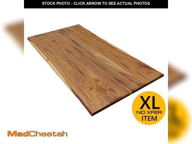 Lot 74-13821064 - Hampton Bay 6 ft. L x 39 in. D Finished Saman Solid Wood Butcher Block Countertop Island in with Liv...