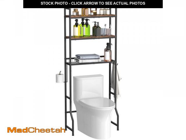 Lot 74-11554456 - NOVIMANGO Over The Toilet Storage, Over Toilet Bathroom Organizer 3 Tier, Above Toilet Storage Rack ...