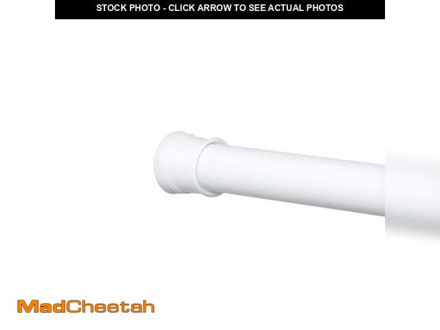 Lot 74-12463238 - Zenna Home NeverRust 52 in. to 86 in. Aluminum Adjustable Tension Shower Rod in White - UNUSED