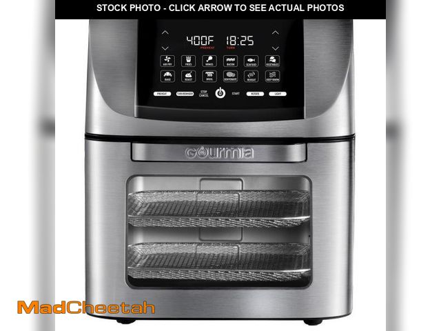 Lot 74-12158293 - Gourmia Stainless Steel 14 Quart Large Countertop Air Fryer Oven, Bake Slow Cook - UNUSED