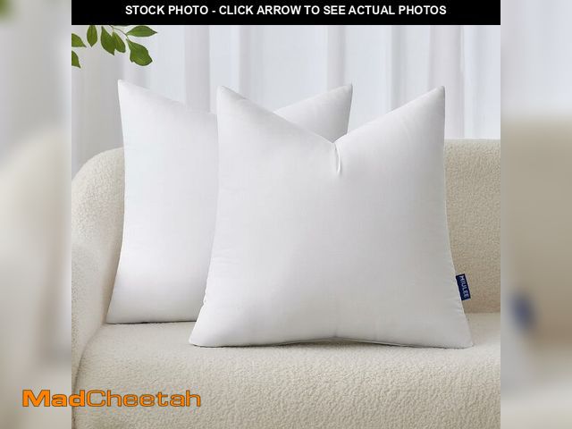 Lot 74-13564139 - MIULEE 16x16 Inches Pillow Inserts Pack of 2, Decorative Throw Pillow Inserts for Couch - USED