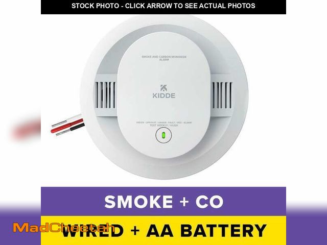 Lot 74-12745972 - Kidde Hardwired Smoke and Carbon Monoxide Detector, Interconnectable and LED Warning Lights and Voic...