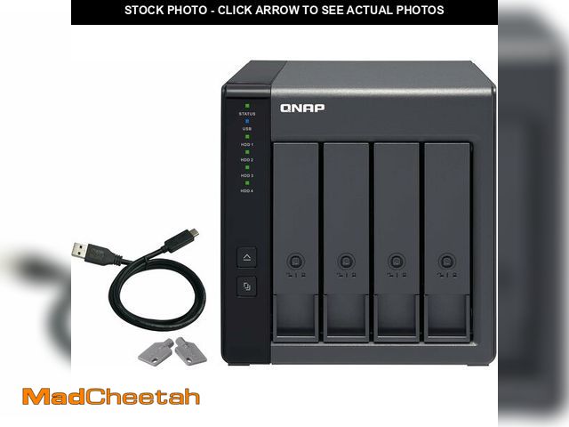 Lot 74-14591439 - QNAP TR-004 4 Bay USB Type-C Direct Attached Storage (DAS) with hardware RAID (Diskless) - USED