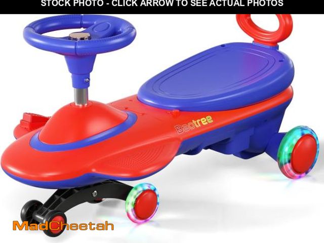 Lot 74-12136769 - Baotree Kids Electric Ride On Car 12V - Electric Wiggle Car with Rechargeable Battery, LED Lights &a...