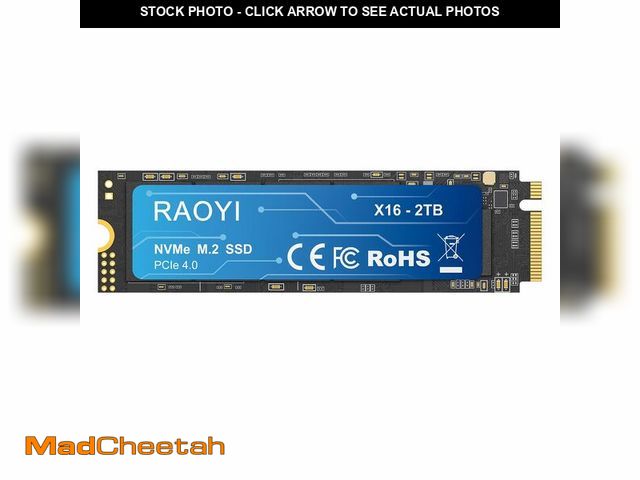 Lot 74-12716404 - RAOYI 2TB NVMe Internal Solid State Drive M.2 2280 PCIe Gen4x4 SSD, Up to 5000MB/s, Configure SLC Ca...