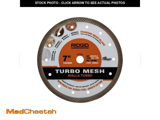 Lot 74-12776902 - RIDGID 7 in. Turbo Mesh Rim Diamond Blade - UNUSED