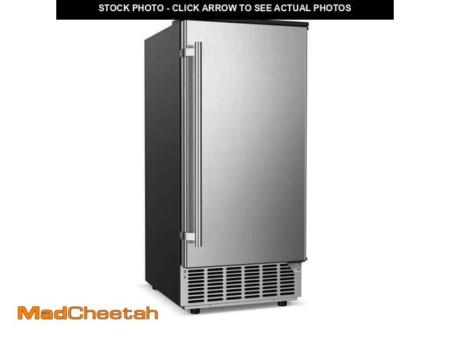 Lot 74-12870403 - Denjol 15 in. 85LBS/24H Half Size Cube Commercial Freestanding/Built-in Ice Maker In Stainless Steel...