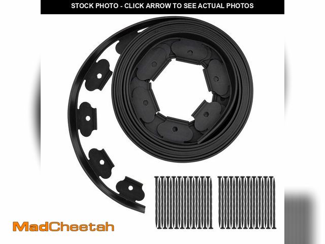 Lot 74-12707784 - YPRNM Landscape Edging Kit 40FT with 40 Spikes, 2 Inch Tall Plastic No Dig Garden Edging Border for ...