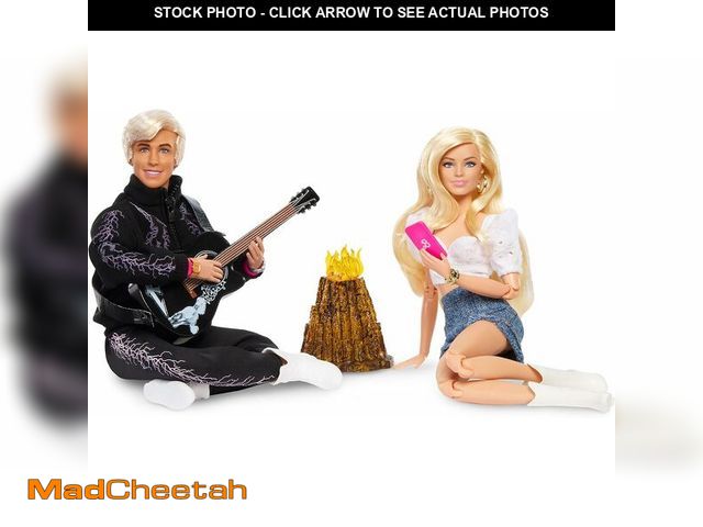 Lot 74-14349220 - Barbie The Movie Ken Collectible Dolls, 4 Hours Later Campfire Scene from Movie, Wearing Beach Fashi...