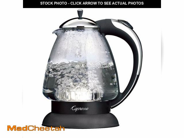 Lot 74-13541229 - Capresso 259 Water Kettle, 10" x 8.25" x 6.25", Polished Chrome - UNUSED