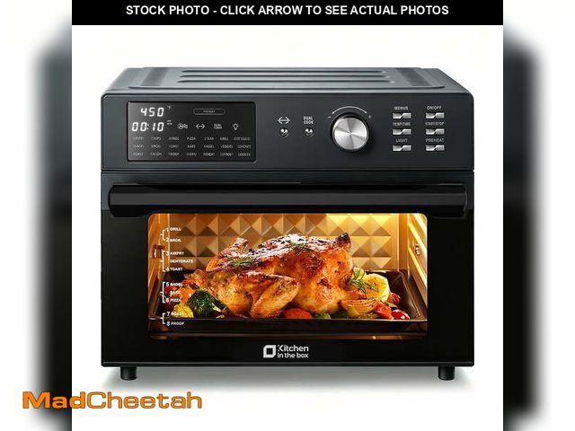 Lot 74-14372085 - Kitchen in the Box 32QT Digital Air Fryer Toaster Oven Combo, 21-in-1 Convection Oven with Rotisseri...