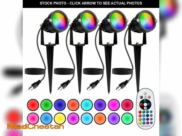Lot 74-12698717 - BeeLinks Halloween Christmas Spotlight Outdoor: 12W RGBW LED Spot Lights Outdoor with 16 Color Chang...