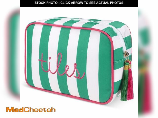 Lot 74-14152593 - Sanwuta Mahjong Tile Bag with Zipper, Striped Embroidered Mahjong Storage Pouch Mah Jong Bags for Ti...