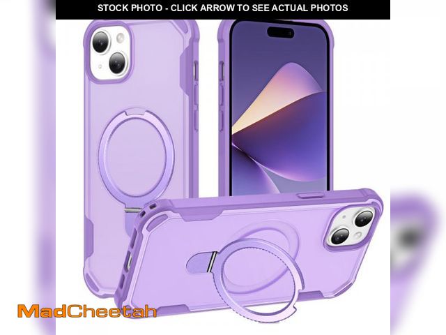 Lot 74-12437130 - HIGLYCASE Compatible with iPhone 15 Case with Invisible Magnetic Ring Stand [Compatible with Magneti...