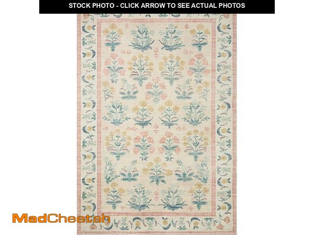 Lot 74-13733848 - Loloi Rifle Paper Co. Eden Collection EDE-01 Mughal Rose Blush 2'-3" x 3'-9" Accent Rug feat. CloudP...