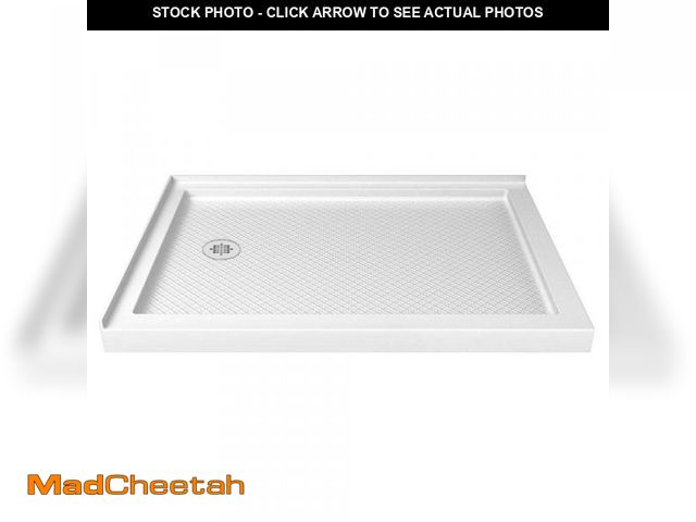 Lot 74-12530055 - DreamLine SlimLine 48 in.x 36 in. Double Threshold Shower Pan Base in White with Left Hand Drain - U...