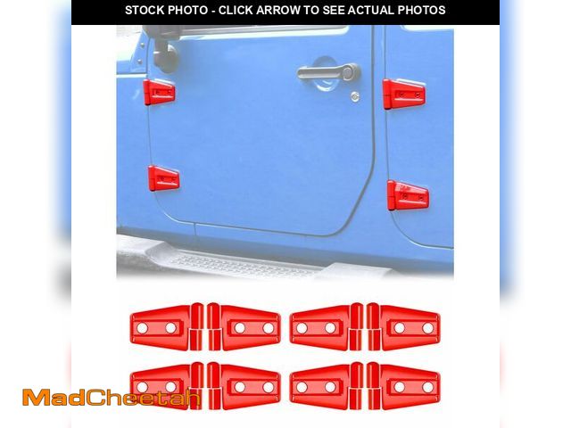 Lot 74-14477174 - JeCar Door Hinge Cover Trim Exterior Accessories for Jeep Wrangler JK JKU Sport Rubicon Sahara X 200...