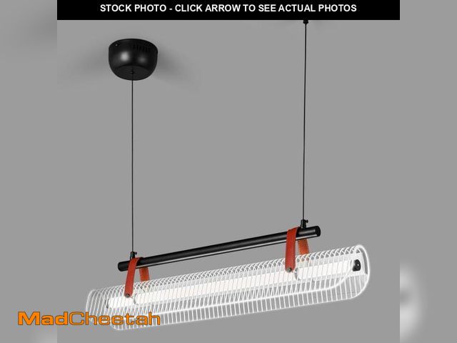 Lot 74-12371102 - BBLLWJ Modern Black Chandelier - Acrylic Pendant Light Fixtures for Kitchen, Dining Room, Living Roo...