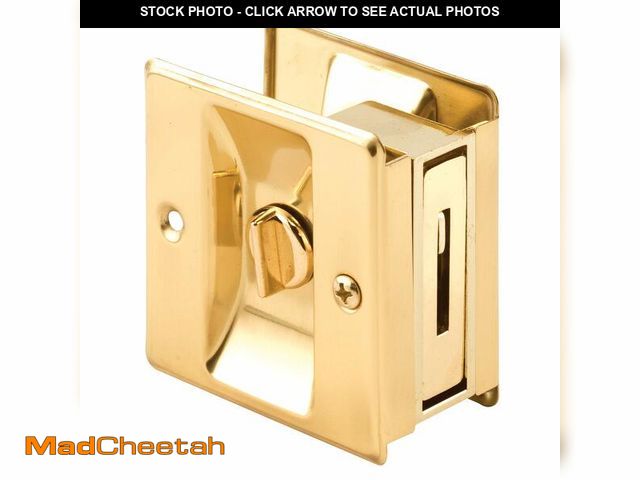 Lot 74-14051932 - Prime-Line N 6771 Pocket Door Privacy Lock with Pull - Replace Old or Damaged Pocket Door Locks Quic...