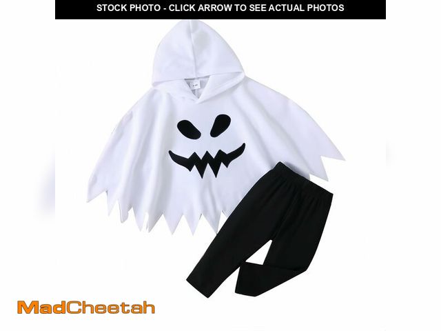 Lot 74-12608255 - Toddler Baby Boys Girls Halloween Costume White Ghost Cloak Hooded Top Black Long Pants Fancy Dress ...