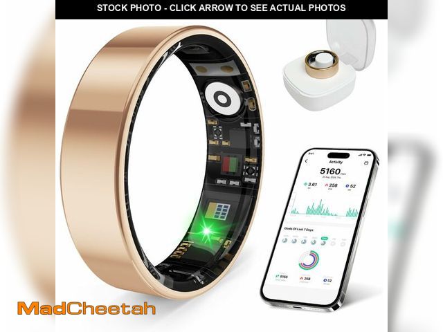 Lot 74-13777056 - prxxhri Smart Health Ring, Featuring Stress and Sleep Monitoring Functions, Compatible with iOS and ...