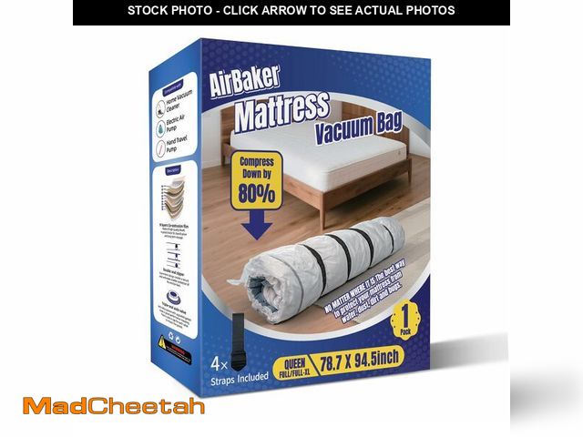 Lot 74-14144342 - AirBaker Vacuum Storage Bags for moving, Vacuum Seal Bags for Memory Foam, Latex, Clothing &amp; Bed...