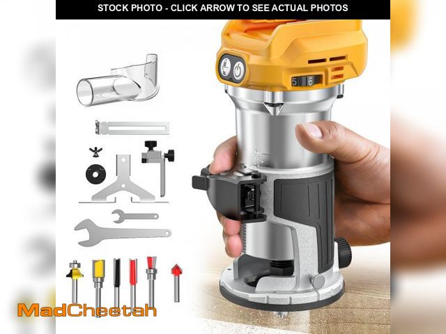 Lot 74-12218754 - MtiolHig Cordless Compact Router Compatible with DeWalt 20V Battery (Bare Tool), 6 Variable Speeds R...