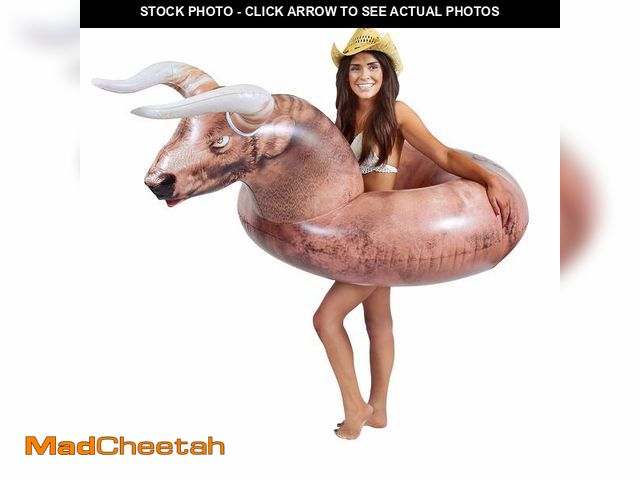 Lot 74-14380869 - GoFloats Inflatable Buckin' Bull Pool Float Party Tube - Grab Summer By The Horns - UNUSED
