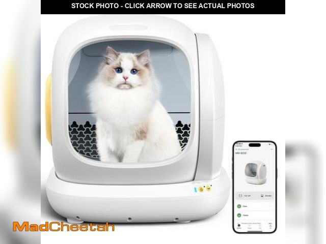 Lot 74-12340254 - Smart Automatic Self-Cleaning Cat Litter Box  APP Control/Integrated Safety Protection White - UNUSE...