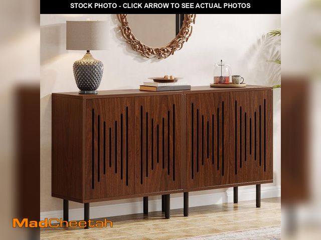 Lot 74-12106312 - Sideboard Buffet, Set of 2 Storage Cabinet with Adjustable Shelves - UNUSED