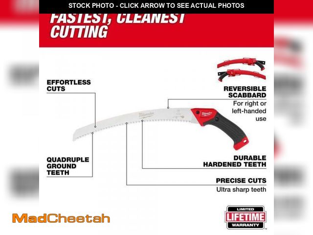 Lot 74-12529643 - Milwaukee 14 in. High Carbon Steel Blade Fixed Pruning Saw with Ergonomic Handle and Reversible Scab...