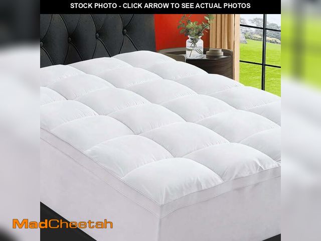 Lot 74-13044723 - EMONIA 100% 400TC Mattress Topper Queen for Back Pain, 900GSM Mattress Pad Pillow Top, Quilted Fitte...